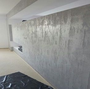 Декоративное покрытие стен под бетон в стиле Лофт